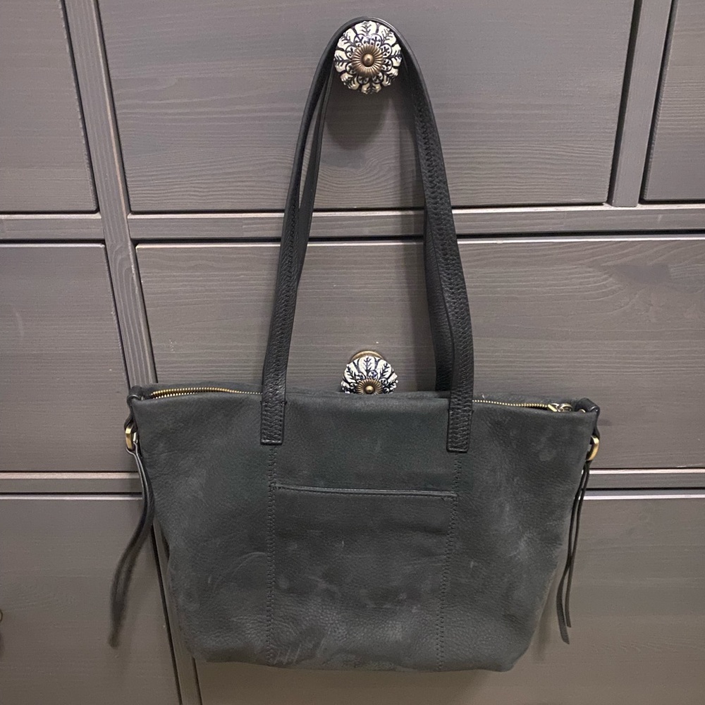 EUC HOBO Black Suede Shoulder Bag